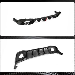 Achterbumper diffuser (voor GTI HB, dry carbon) foto 4