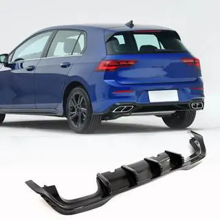 Achterbumper diffuser (voor R HB, carbon) foto 1