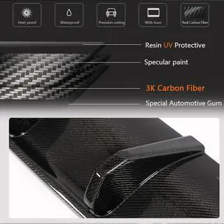 Achterbumper diffuser (voor R HB, carbon) foto 4