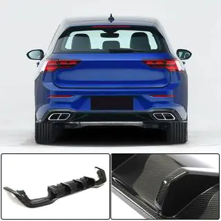 Achterbumper diffuser (voor R HB, droog carbon) foto 2