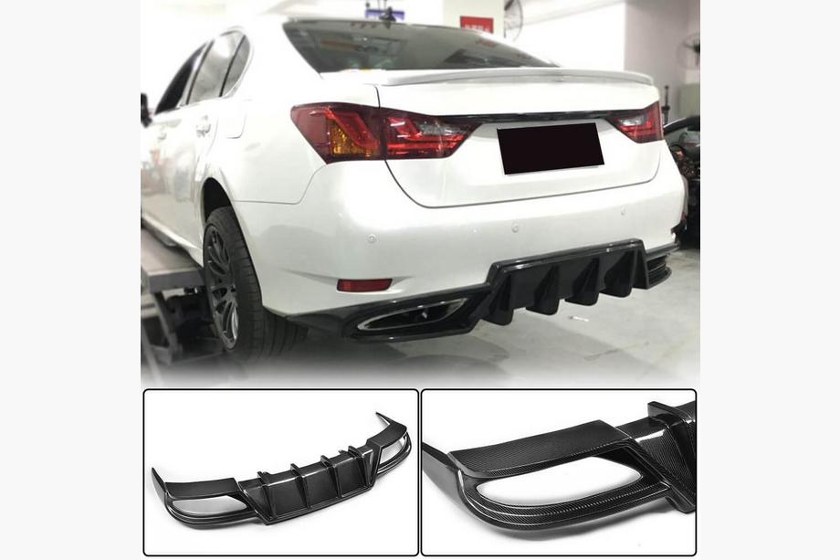 Lexus GS 2011–2020 Achterbumper diffuser (voor F-Sport 2011-2015, carbon) Image