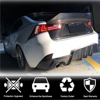 Achterbumper diffuser V1 (voor Base/F-Sport 2013-2016, carbon) Lexus IS 2013– foto 2