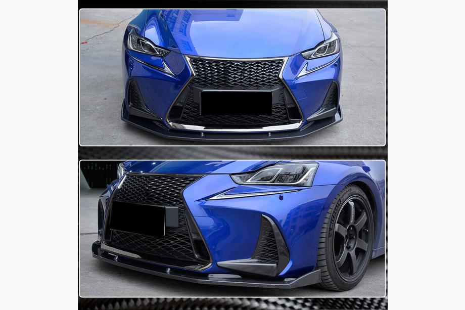 Lexus IS 2013– Front bumper lip (voor Base/F-Sport 2016-2020, carbon) Foto 1