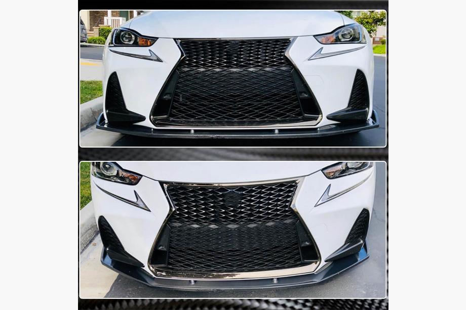 Lexus IS 2013– Front bumper lip (voor Base/F-Sport 2016-2020, carbon) Foto 8