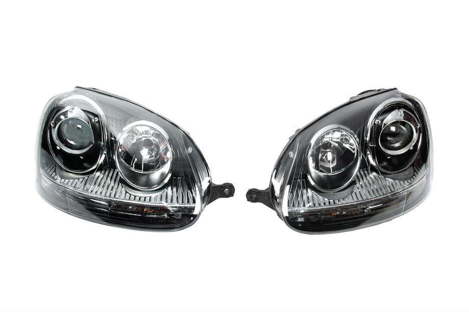 Volkswagen Golf 5 2003–2009 Koplampen met projectorlens Black (2 st.) Foto 2