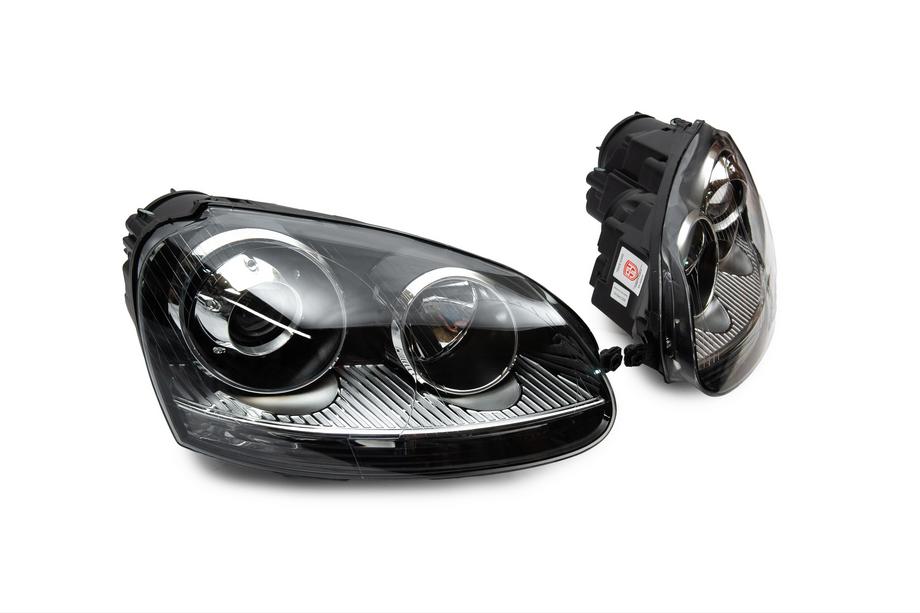 Volkswagen Golf 5 2003–2009 Koplampen met projectorlens Black (2 st.) Foto 3