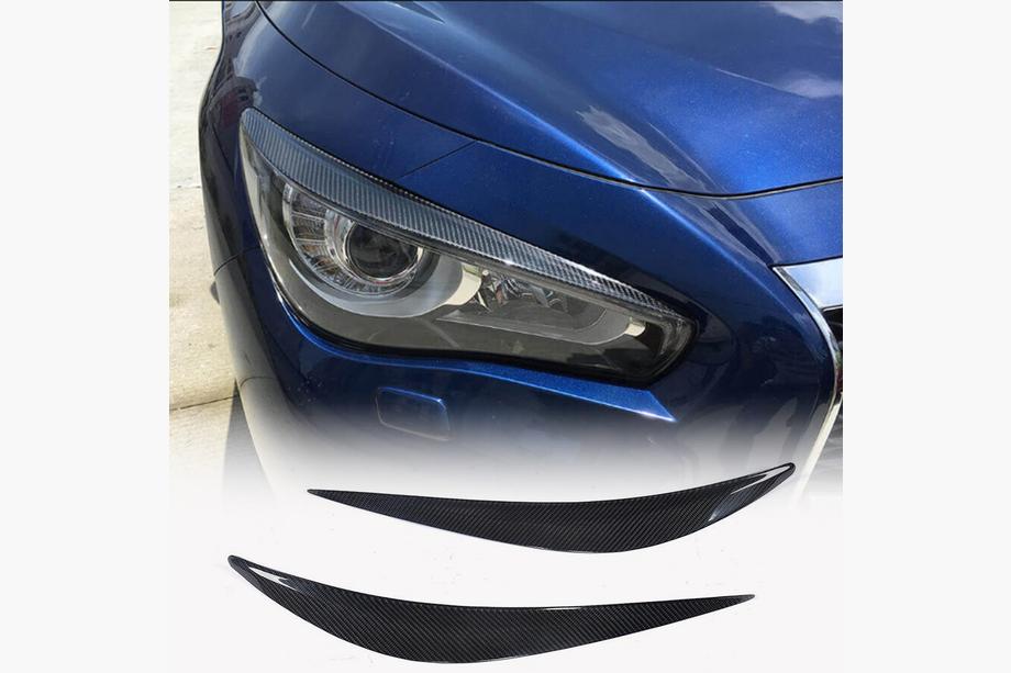 Infiniti Q50/Q60 2013–2024 Koplampwenkbrauwen (voor Q50 2014-2017, carbon) Image