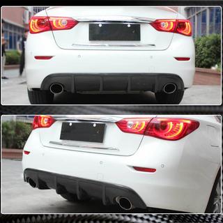 Achterbumper diffuser V1 (voor Q50 Base/Sport 2014-2017, carbon) Infiniti Q50/Q60 2013–2024 foto 3
