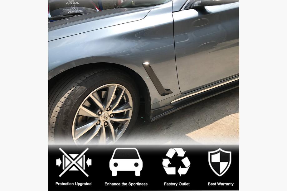 Infiniti Q50/Q60 2013–2024 Carbon voorspatbordkappen (voor Q50 Base/Sport 2014-2020) Foto 2