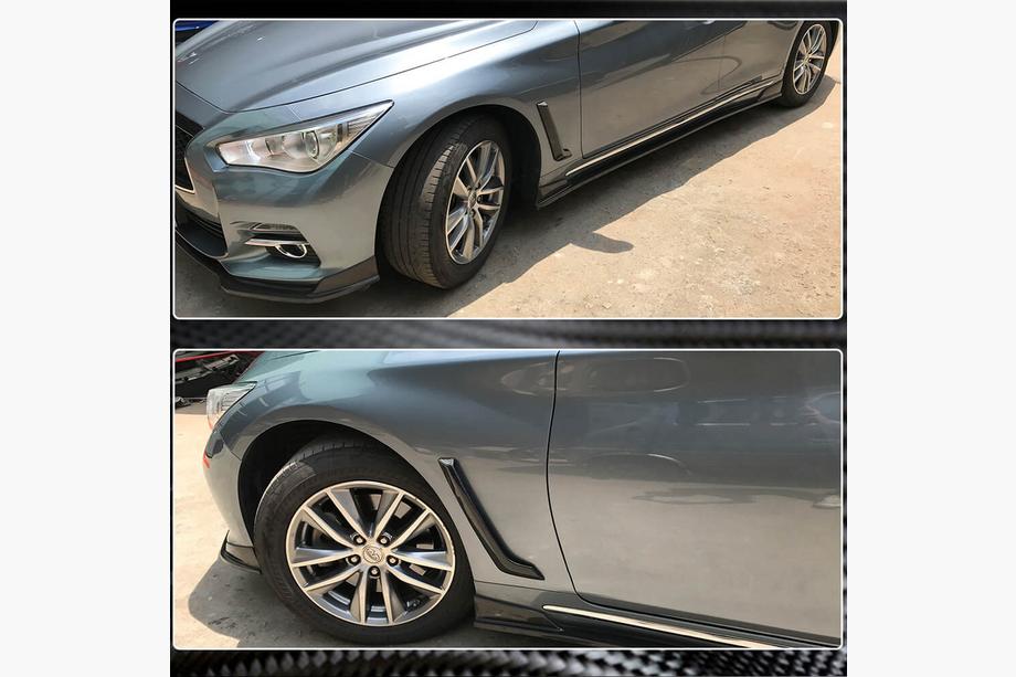 Infiniti Q50/Q60 2013–2024 Carbon voorspatbordkappen (voor Q50 Base/Sport 2014-2020) Foto 3