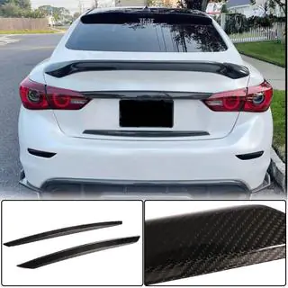 Carbon achterklep sierlijsten (voor Q50 Base/Sport 2014-2017, Carbon) Infiniti Q50/Q60 2013–2024 foto 1