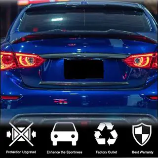 Carbon achterklep sierlijsten (voor Q50 Base/Sport 2014-2017, Carbon) Infiniti Q50/Q60 2013–2024 foto 2