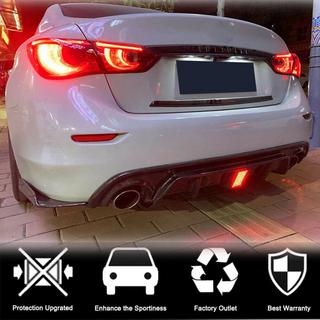 Achterbumperdiffuser V3 (voor Q50 Base/Sport 2018-2023, carbon) Infiniti Q50/Q60 2013–2024 foto 3