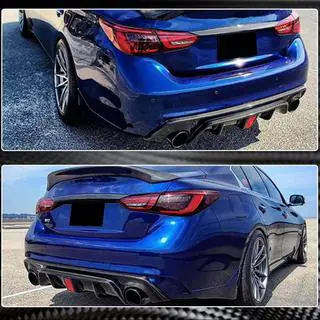 Achterbumperdiffuser V3 (voor Q50 Base/Sport 2018-2023, carbon) foto 4