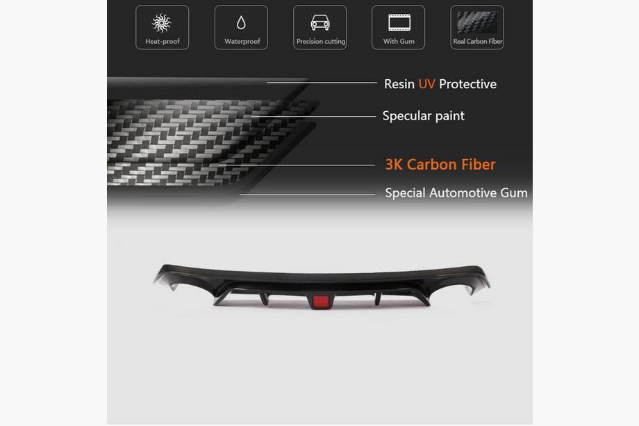 Infiniti Q50/Q60 2013–2024 Achterbumperdiffuser V3 (voor Q50 Base/Sport 2018-2023, carbon) Foto 6