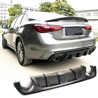 V4 achterbumper diffuser (voor Q50 Base/Sport 2018-2023, carbon) Infiniti Q50/Q60 2013–2024 foto 1