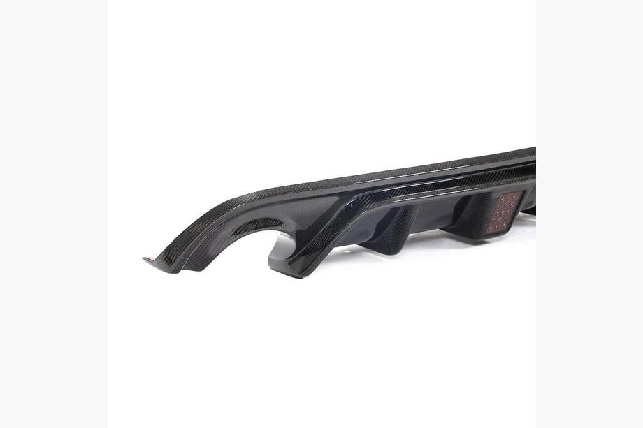 Infiniti Q50/Q60 2013–2024 V4 achterbumperdiffuser (voor Q50 Base/Sport 2014-2017, carbon) Foto 3