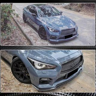 Voorbumper lip Lip V1 (voor Q50 Sport 2014-2017, carbon) Infiniti Q50/Q60 2013–2024 foto 4