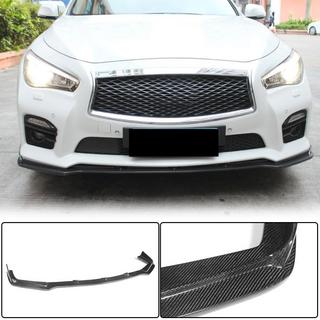 Carbon front bumper lip Lip V2 (voor Q50 Sport 2014-2017, Carbon) Infiniti Q50/Q60 2013–2024 foto 1