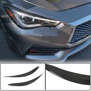 Koplamp wenkbrauwen (voor Q60 2016-2022, carbon) foto 2