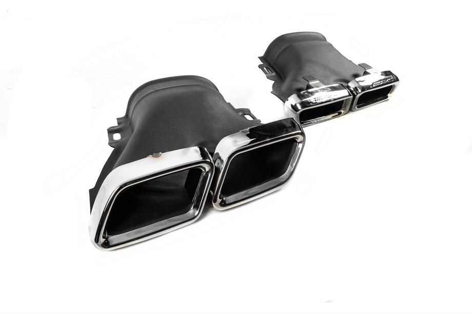 Mercedes E-class W213 2016–2023 Achterdiffuser met uitlaatsierstukken E63-Design Silver (voor AMG/AMG-Line 2016-2020) Foto 7