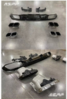 Mercedes E-class W213 2016–2023 Achterdiffuser met uitlaatsierstukken Silver (voor Base, E63 Design 2020-2024) foto 2
