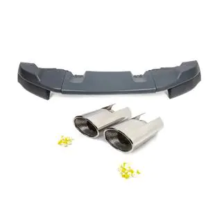 Achterbumper diffuser met uitlaatsierstukken (ABS-kunststof, spuitklaar)