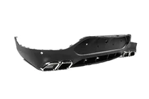 Mercedes GLC Coupé C253 2016–2023 Achterdiffuser met uitlaatsierstukken Silver (AMG63-design) foto 7