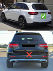 Mercedes GLC X253 2015–2022 Achterdiffuser met uitlaatsierstukken Silver (AMG63 Design) foto 7