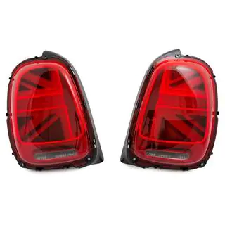 Achter LED-achterlichten in Union Jack-stijl Rood (2 stuks) Mini Cooper F55/56/57 2014–2023 foto 2