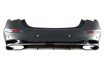 Mercedes S-class W223 2020– Achterbumper met AMG-Line diffuser foto 1