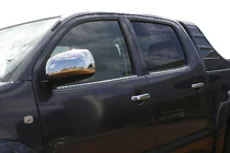 Toyota Hilux 2006–2015 Raamomlijsting (4 stuks, RVS) foto 1