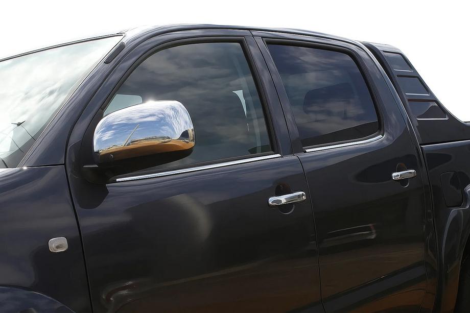 Toyota Hilux 2006–2015 Raamomlijsting (4 stuks, RVS) Carmos - Turks staal Image
