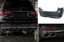 Mercedes GLS X167 2019– Achterbumper met AMG-diffuser GLS63 foto 1