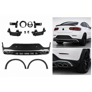 Achterdiffuser met uitlaatsierstukken Silver (AMG63 design 2020-2022)
