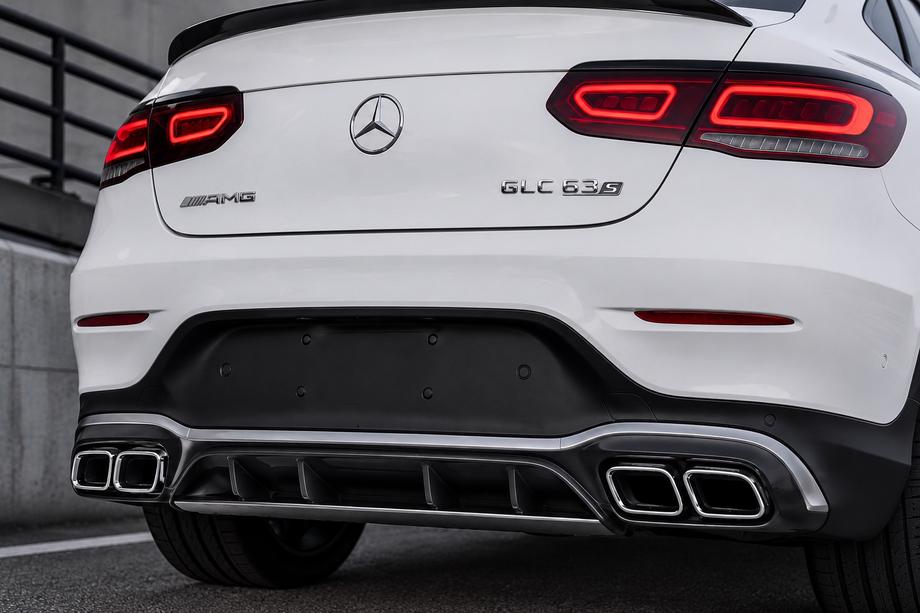 Mercedes GLC Coupé C253 2016–2023 Achterdiffuser met uitlaatsierstukken Silver (AMG63 design 2020-2022) Foto 3