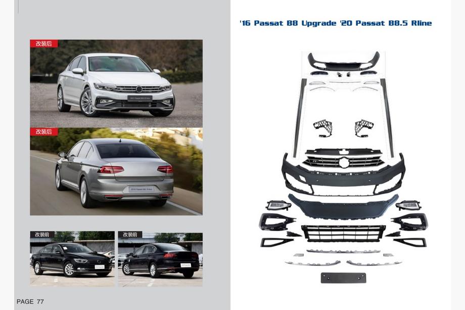 Volkswagen Passat B8 2015–2023 Faceliftset voor R-Line 2020+ Foto 1