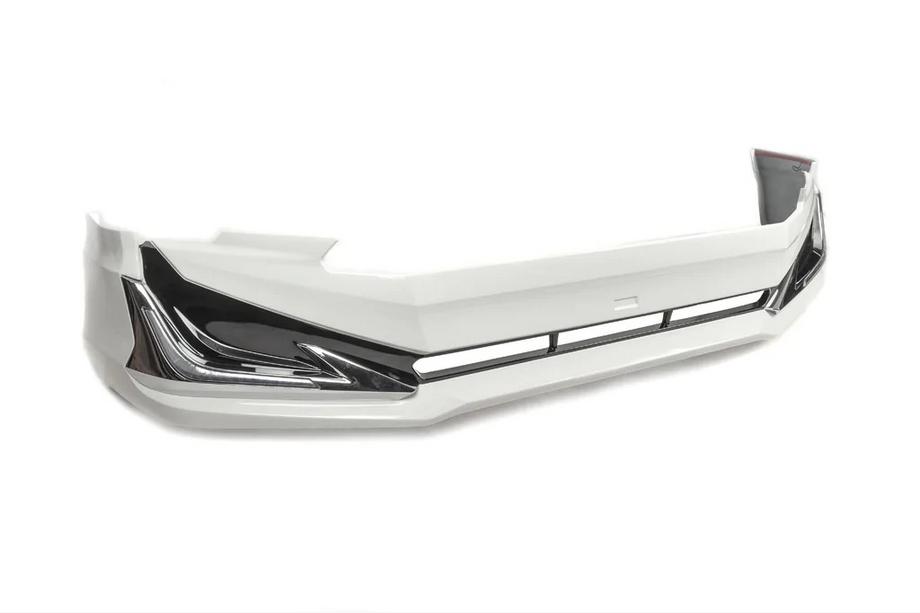 Toyota Land Cruiser Prado 150 2009–2023 Voorbumper lipspoiler Modelista V3-LED (2017-) Zwarte kleur Foto 3