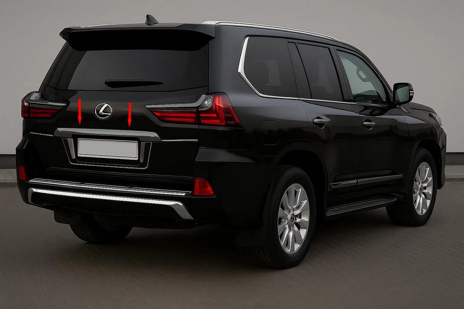 Lexus LX570/450d 2008–2022 Sierlijst boven kenteken BlackEdition (vanaf 2016+) Image
