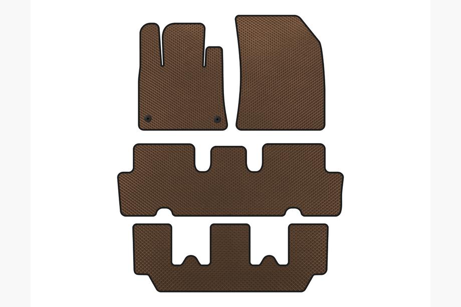 Citroen C-4 Picasso 2013–2022 EVA vloermattenset V1 (3 rijen, bruin) Image