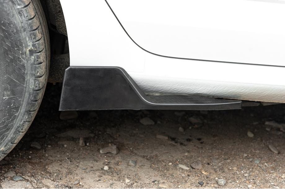 Universele flap-extensions voor dorpels type D (2 stuks, hoogglans zwart, ABS-kunststof) Foto 14