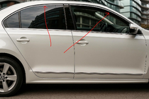 Volkswagen Jetta 2011–2018 Bovenste raamsierlijsten (6 stuks, RVS) foto 1