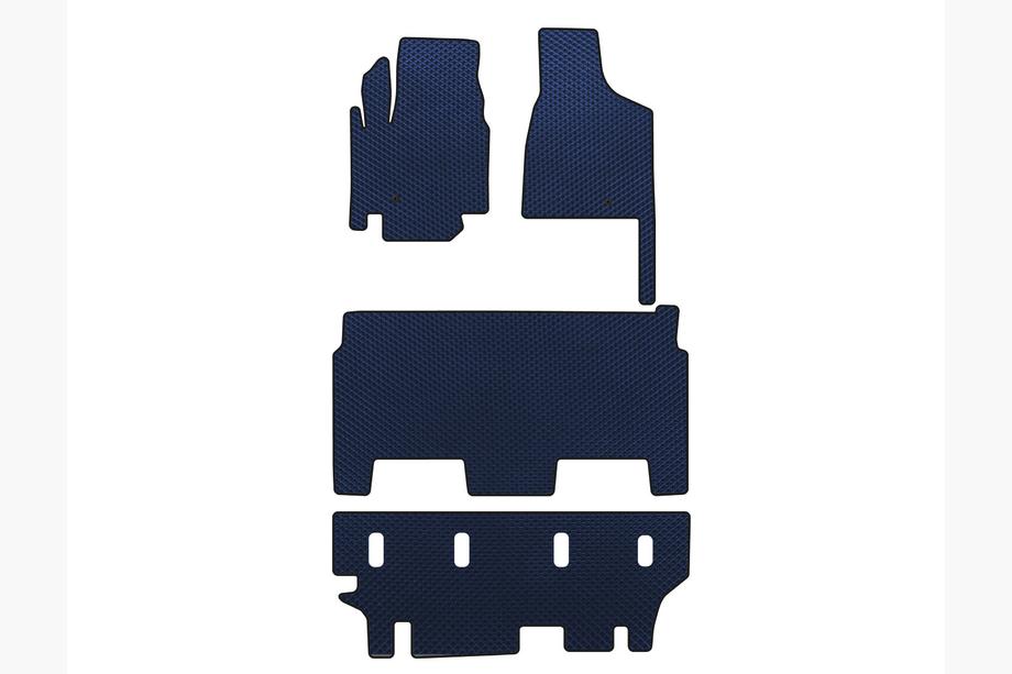 Dodge Grand Caravan V 2008–2020 EVA automatten interieur (2008-2020, 3 rijen, 8-zits/Uitvoering SXT, Blauw) Foto 1
