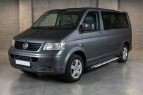 Volkswagen T5 Transporter 2003–2010 Side steps Line (2 st., aluminium) Lange wielbasis foto 1