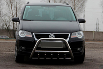 Volkswagen Touran 2003–2010 Bullbar WT003 (RVS) 60 mm, met opschrift foto 1