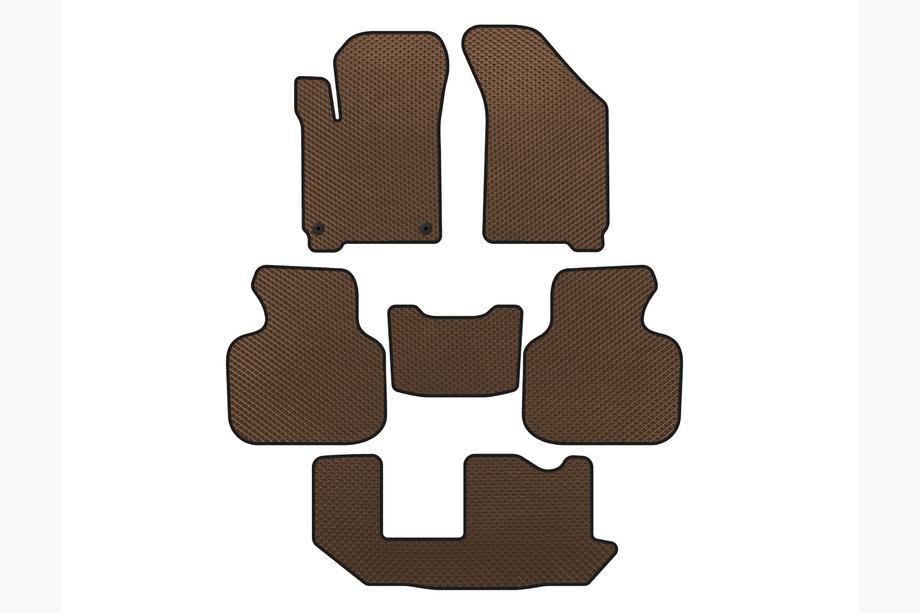 Dodge Journey 2008–2020 EVA automatten (2011-2020, 3 rijen, 7-zits, bruin) Image
