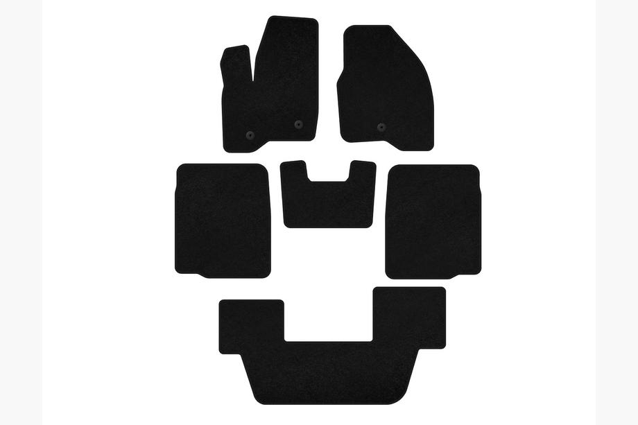 Ford Explorer 2011–2019 Premium stoffen automatten (3 rijen, 2011-2015, zwart) Image