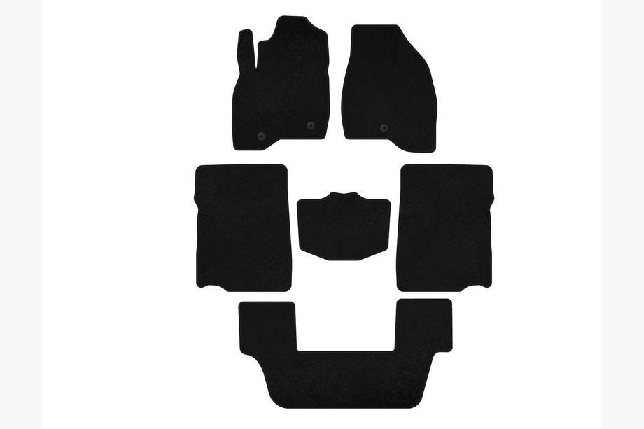 Ford Explorer 2011–2019 Premium textiel automatten (2017-2019, 3e rij, 7-zits, zwart) Image