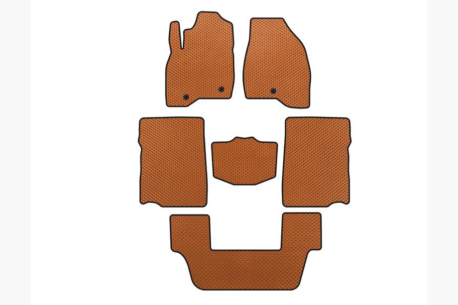 Ford Explorer 2011–2019 EVA automatten (2017-2019, 3e rij, 7-zits, Oranje) Foto 1