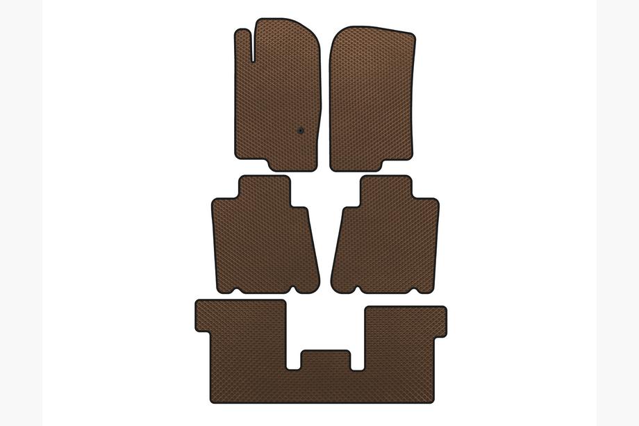 Ford Explorer 2001–2005 EVA automatten voor interieur (3 rijen, bruin) Image